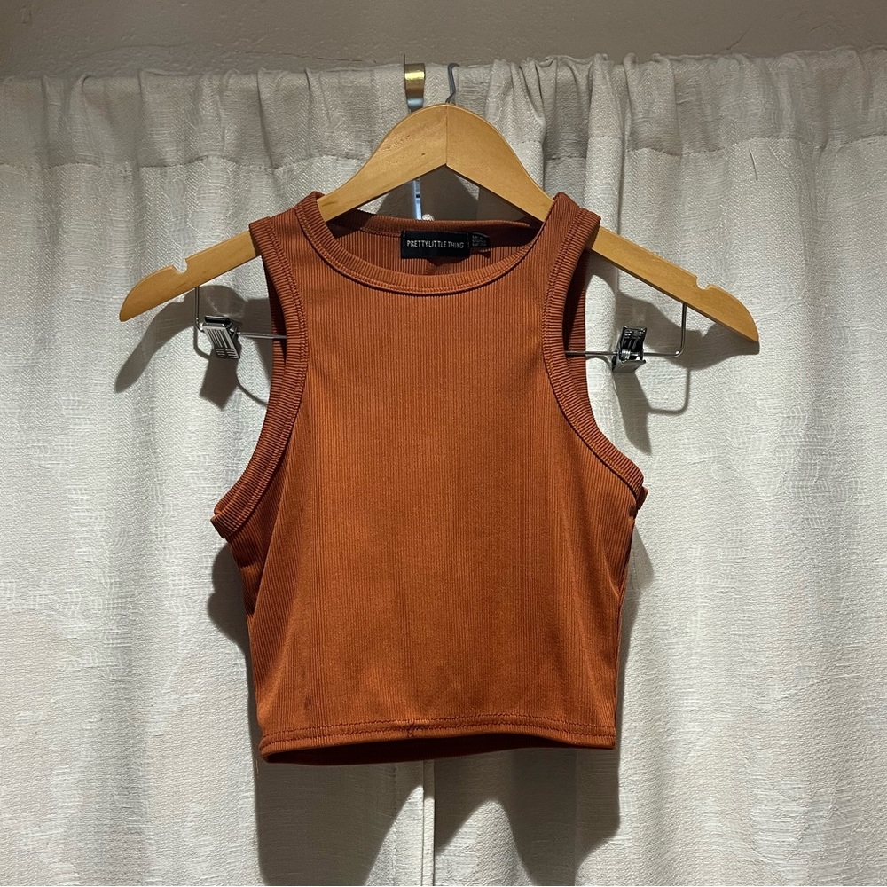 Pretty Little Thing Burnt Orange Tank Top
